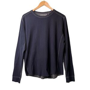 Vince Mens Pullover Size M Navy Long Sleeve Sweater Cotton Preppy Minimalist